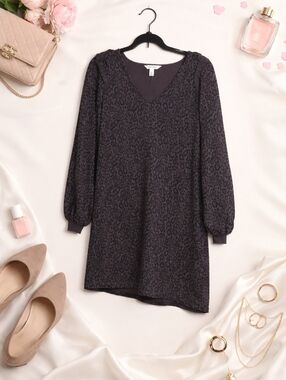 Black/grey animal print dress